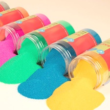 Areia colorida para artesanato