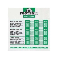Guardanapos de tabela de apostas de futebol de 16,5 x 16,5 cm - 30 unidades