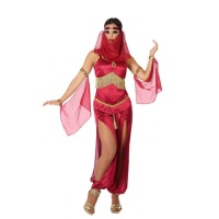 Fato de bailarina árabe para mulheres vermelho