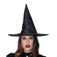 Chapéu de bruxa preto para adulto - 56 cm