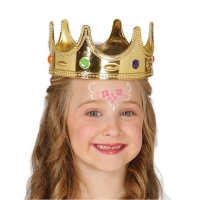 Coroa de Rei com esmeraldas infantil