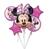 Bouquet de balões de Minnie Mouse Forever - Anagram - 5 unidades