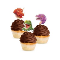 Picks para cupcakes de dinossauros - 12 unidades