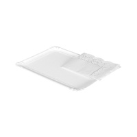 Bandejas retangulares brancas com papel rendado de 18 x 24 cm - Maxi Products - 3 unidades