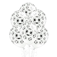 Balões de látex de futebol de 30 cm - PartyDeco - 6 unidades