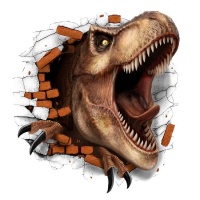 Decoração adesiva para parede de Dinossauro de 70 x 80 cm