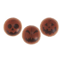 Figuras de chocolate negro em bola de abóbora de Halloween - 40 unidades