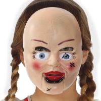 Máscara de boneca de terror para crianças
