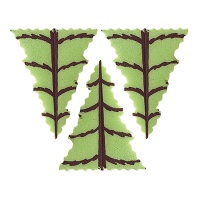 Folha de hóstia de pinheiro verde de 4 cm - Dekora - 200 unidades