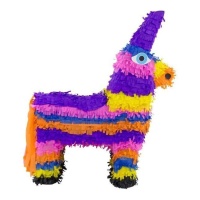 Piñata de burro colorida 3D 55 x 41 cm