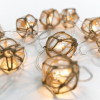 Grinalda com luzes led de bolas de vidro de pilhas - 2 m