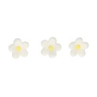 Figuras de açúcar de flor margarida branca 1,4 cm - FunCakes - 64 unidades