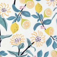 Tecido de lona de algodão Lemons & Flowers - Katia