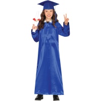 Fato de graduado azul para criança