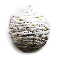 Adorno de Natal com neve de bola com luz led de 20 cm