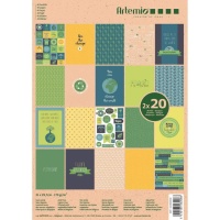 Kit de papel para scrapbooking ambiental - Artemio - 40 folhas