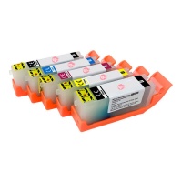 Embalagem de cartuchos de limpeza de tinta comestível colorida CLI 570/571 - 5 peças - Pastkolor