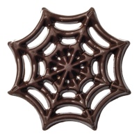 Estatuetas de chocolate negro com teias de aranha - 110 unidades