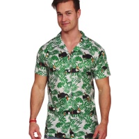 Camisa havaiana com palmeiras para homens