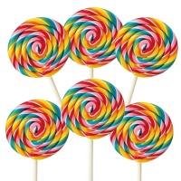 Chupa-chupas de rebuçado Spiral Summer Colors de 55 gr - 36 unidades