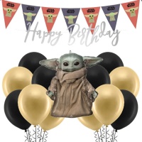 Pacote de decoração de festa Baby Yoda - 23 peças
