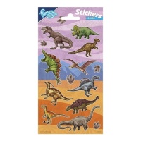 Autocolantes de dinossauros pré-históricos - 1 folha