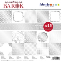 Kit de papel para scrapbooking efeito metálico Barok - Artemio - 30 folhas