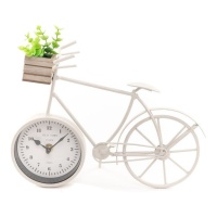 Relógio de mesa de bicicleta em creme - DCasa