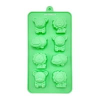 Bolor animal em silicone 20,5 x 11 cm - Happy Sprinkles - 8 cavidades