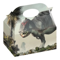 Caixa de cartão dinossauro jurássico 16,5 x 10 x 16,5 cm - 12 unid.