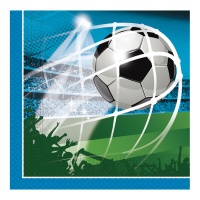 Guardanapos Blue Goal Football 16,5 x 16,5 cm - 20 pcs.