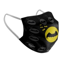 Máscara Higiénica de Herói Morcego Reutilizável de 6 a 9 anos