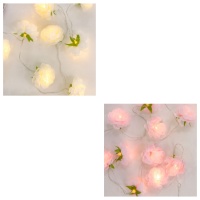 Grinalda de flores a pilhas com luzes LED - 1,65 m