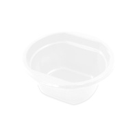 Saladeira redonda de plástico branco de 500 ml - 6 unidades