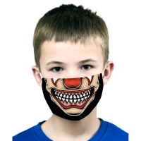 Máscara Higiénica reutilizável de Palhaço assassino com 2 filtros de 7 a 12 anos