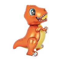 Balão dinossauro cor de laranja 66 x 50 cm
