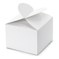 Caixa branca com coração de 6 cm
