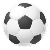 Bolacha de futebol comestível 20 cm - Dekora