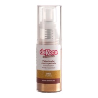 Spray de efeito pérola dourado comestível 10 gr - Dekora
