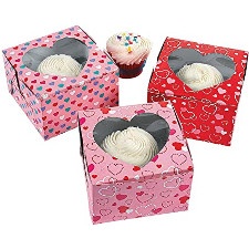 Caixas para bolachas e cupcakes para o Dia dos Namorados
