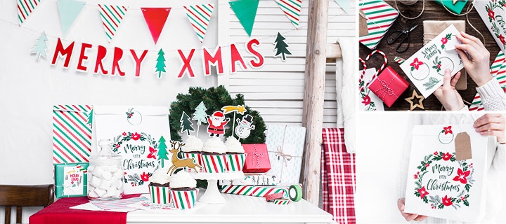  Decorações de Natal vermelhas e verdes - Básicos para a mesa 1