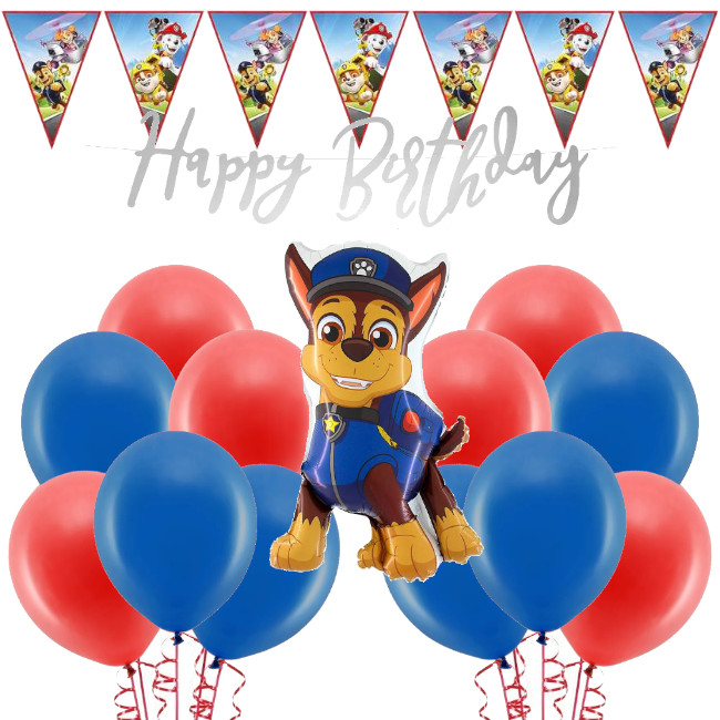 Balões de aniversário Patrulha Pata