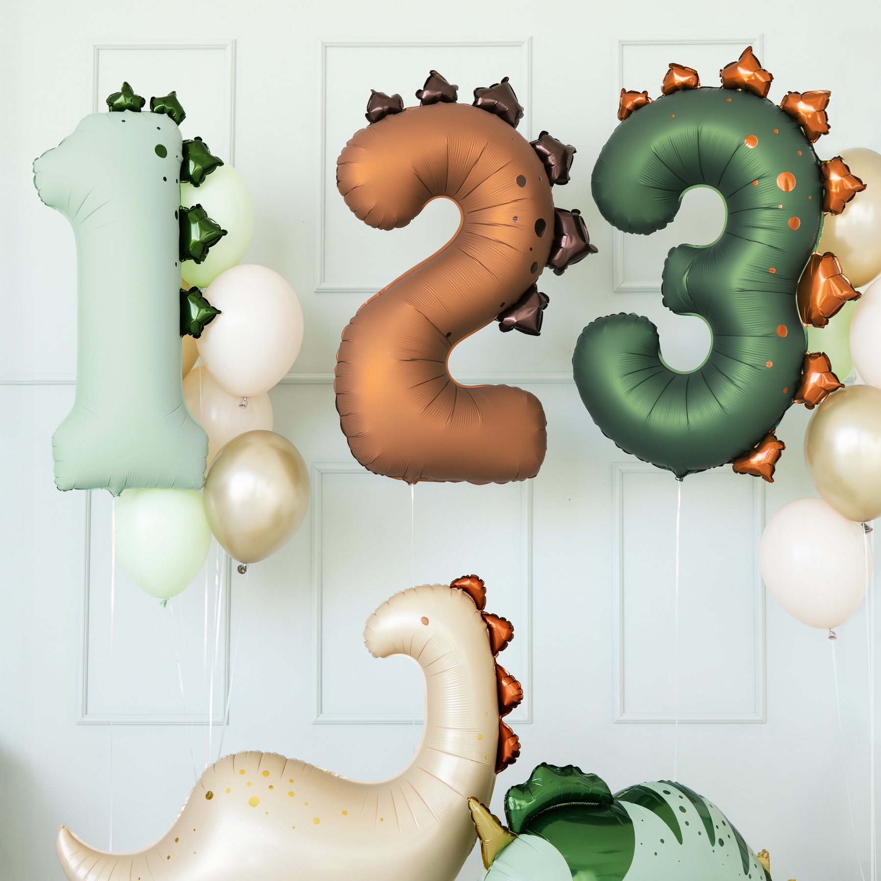 Balão de Número Dinossauro de 92 cm - PartyDeco - 1 unidade - 3