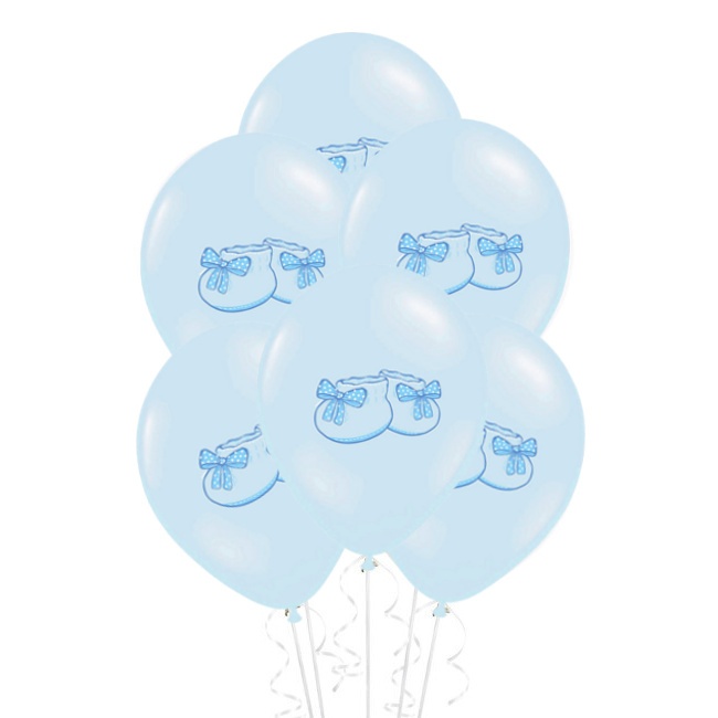 Balões de látex com botinhas de bebé 30 cm - PartyDeco - 50 unidades