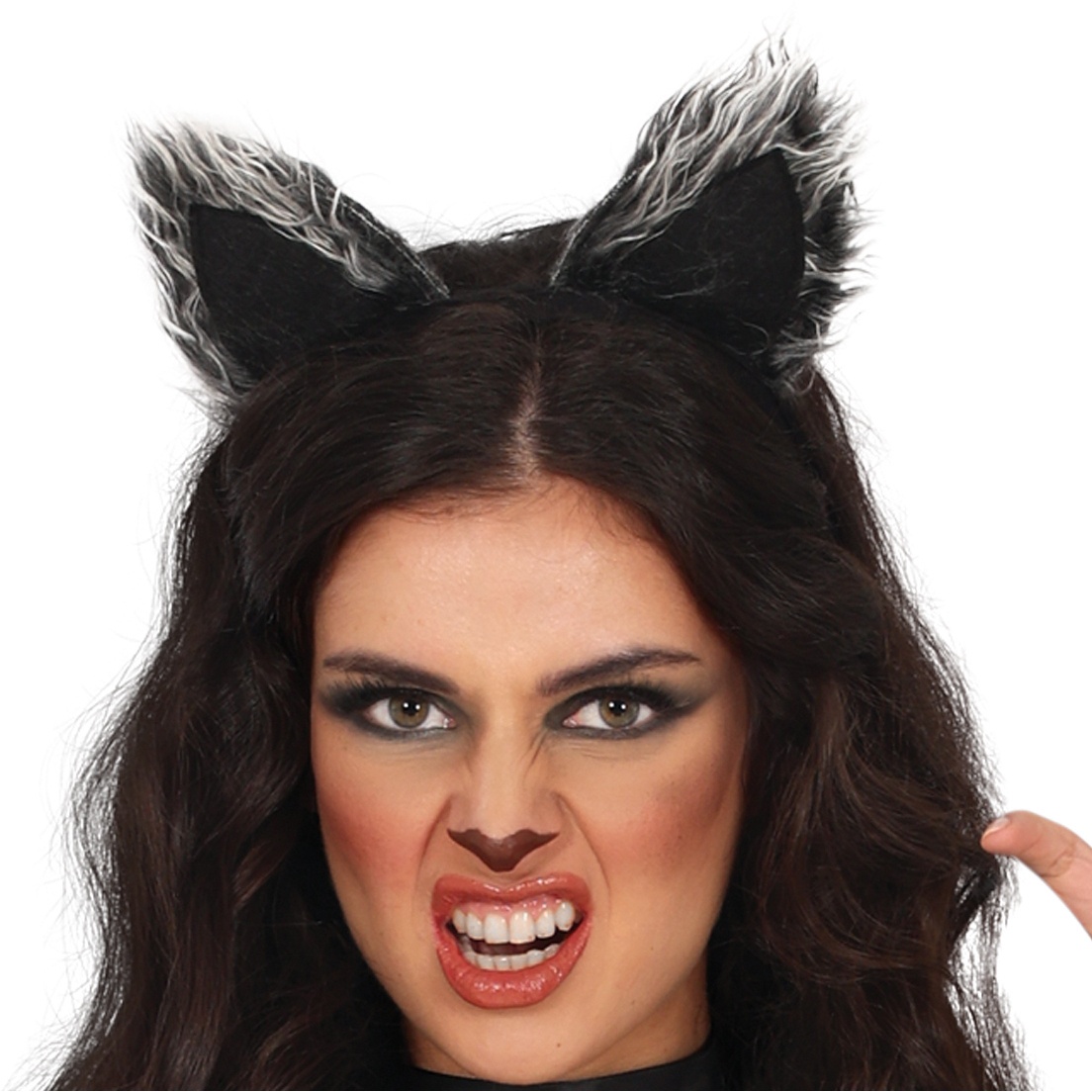 Fantasia de lobo xadrez vermelho e preto para mulher - 3