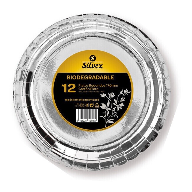 Placas de cartão coloridas de 17 cm - 12 unidades.