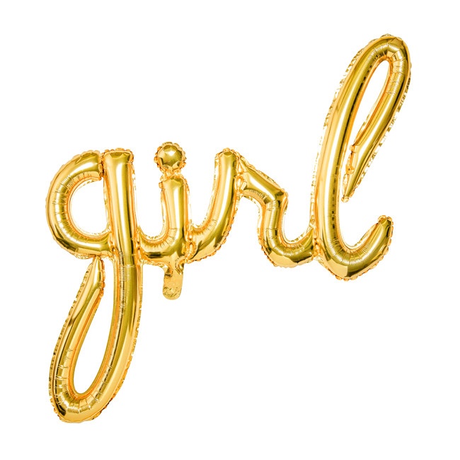 Balão com letras para rapariga 77 x 70 cm - PartyDeco