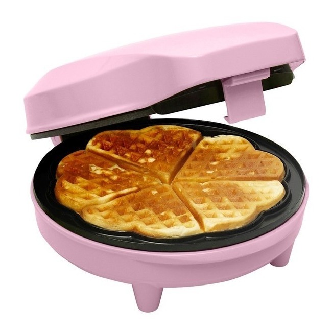 Vista frontal del máquina de Waffles de corações - Bestron en stock
