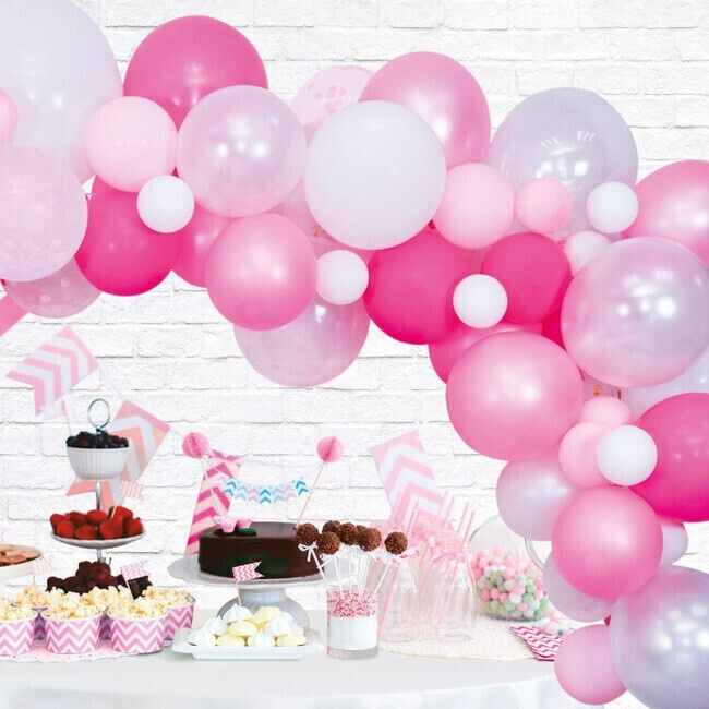 Grinalda de balões 4m cor-de-rosa ou azul - Wefiesta - 71 unidades