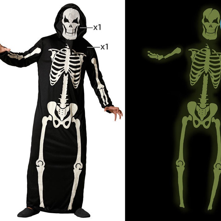 Traje de Esqueleto Fosforescente para Adultos - 2
